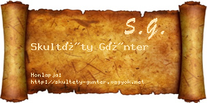 Skultéty Günter névjegykártya